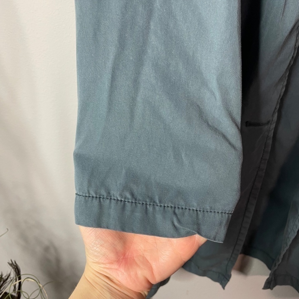 7 For all Mankind Blue Lightweight Trench Coat - Picture 6 of 12